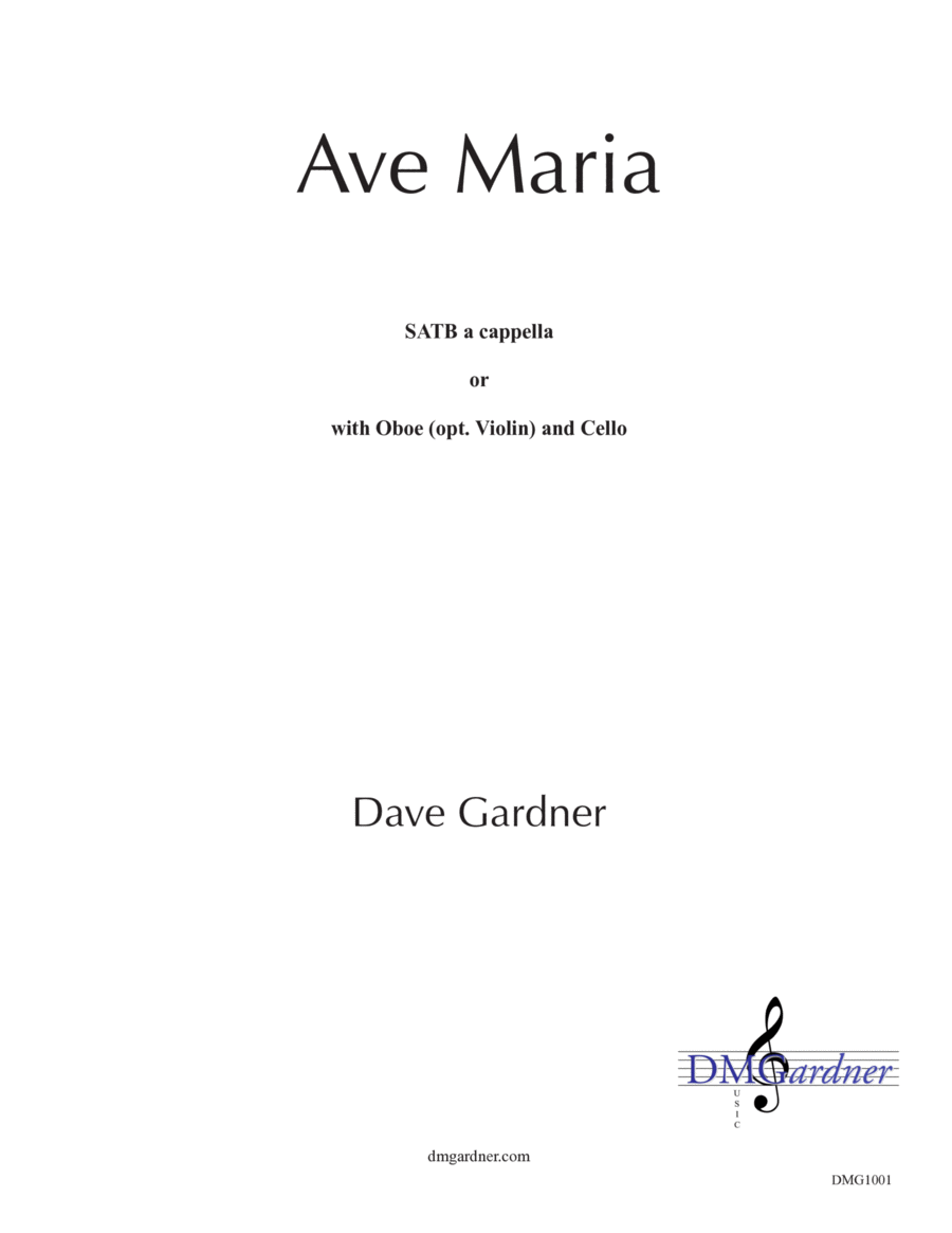 Ave Maria 4-Part scores gallery preview page 1