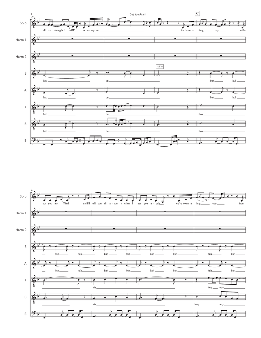 See You Again 4-Part scores gallery preview page 4