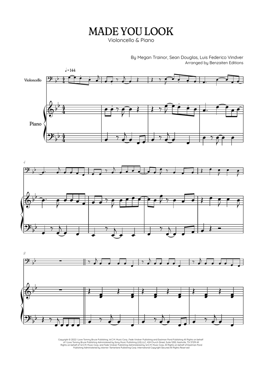 Made You Look Piano scores gallery preview page 2