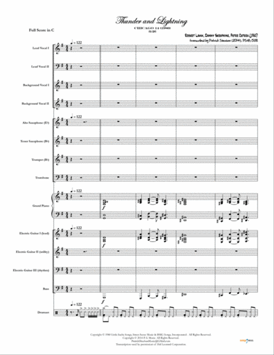 Thunder And Lightning Small Ensemble scores gallery preview page 1