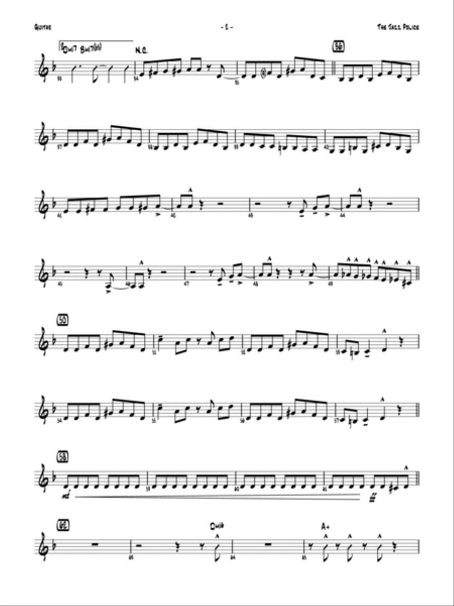 The Jazz Police: Guitar Jazz Ensemble scores gallery preview page 2