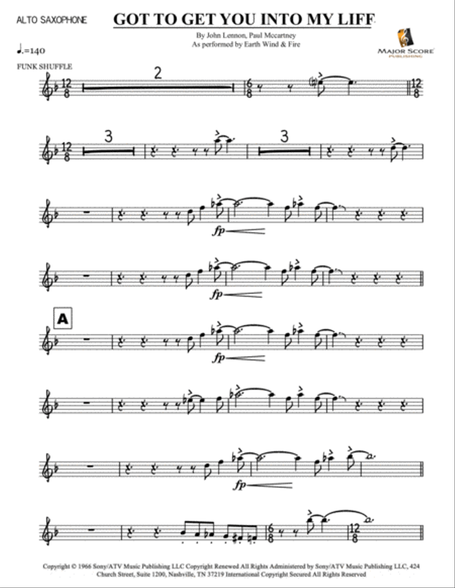 Got To Get You Into My Life Tenor Saxophone scores gallery preview page 2