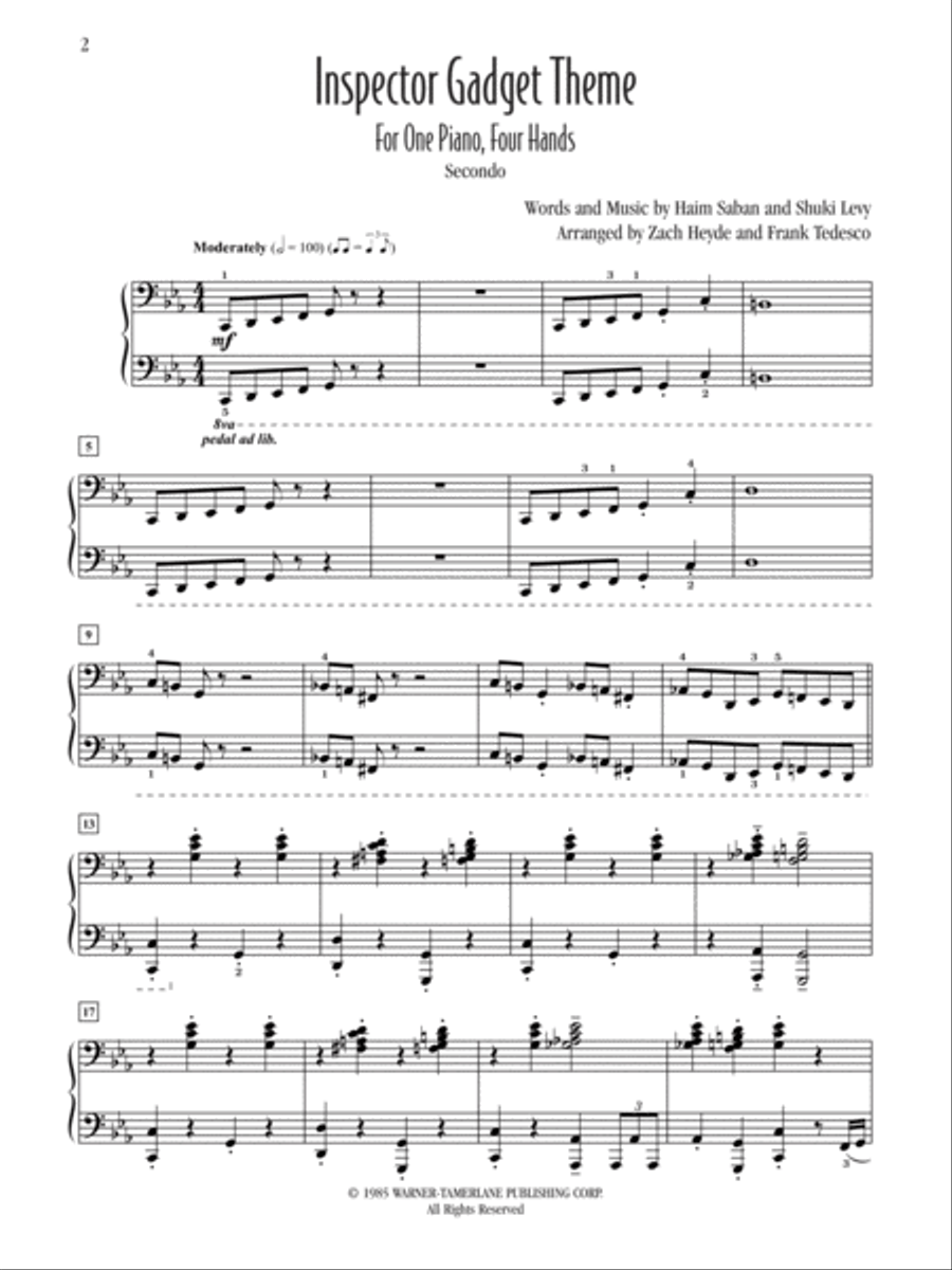 Inspector Gadget Theme Small Ensemble scores gallery preview page 6