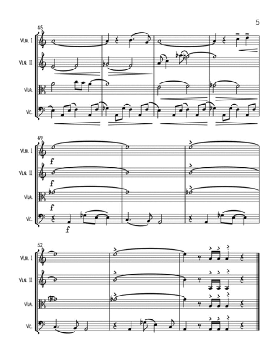 Goldfinger String Quartet scores gallery preview page 5