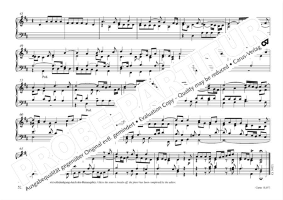 Organ music of the Hasse family Organ Solo scores gallery preview page 53