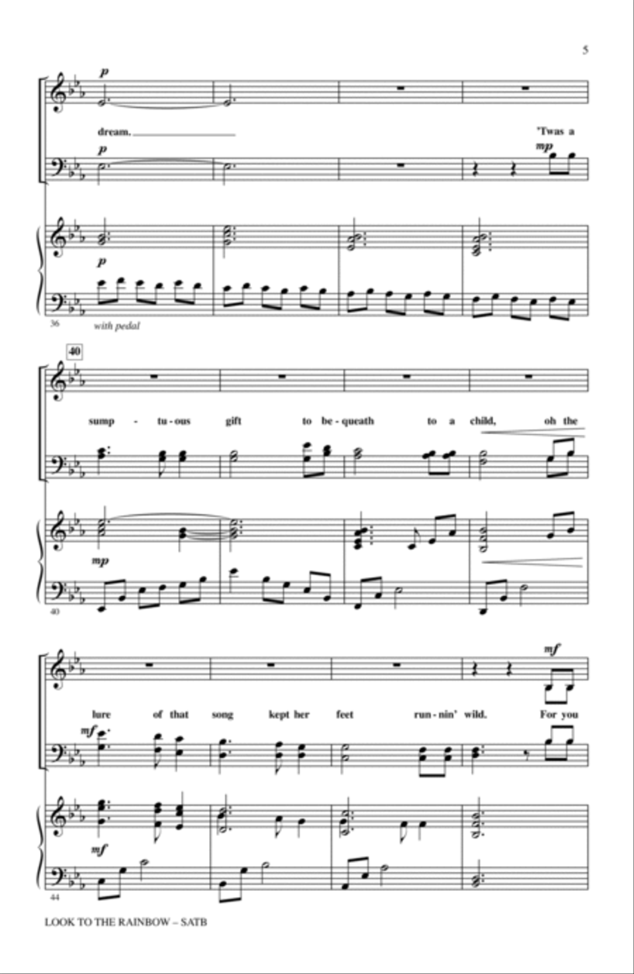 Look To The Rainbow (from Finian's Rainbow) 4-Part scores gallery preview page 4