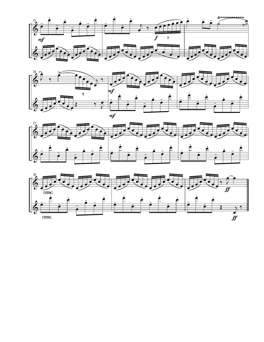 3 Pieces from The Nutcracker for Clarinet Duet Clarinet Duet scores gallery preview page 6