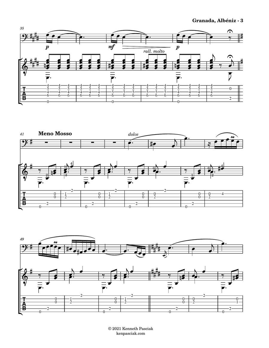 Granada (for Cello and Guitar) Granada (for Cello and Guitar) String Duet scores gallery preview page 5