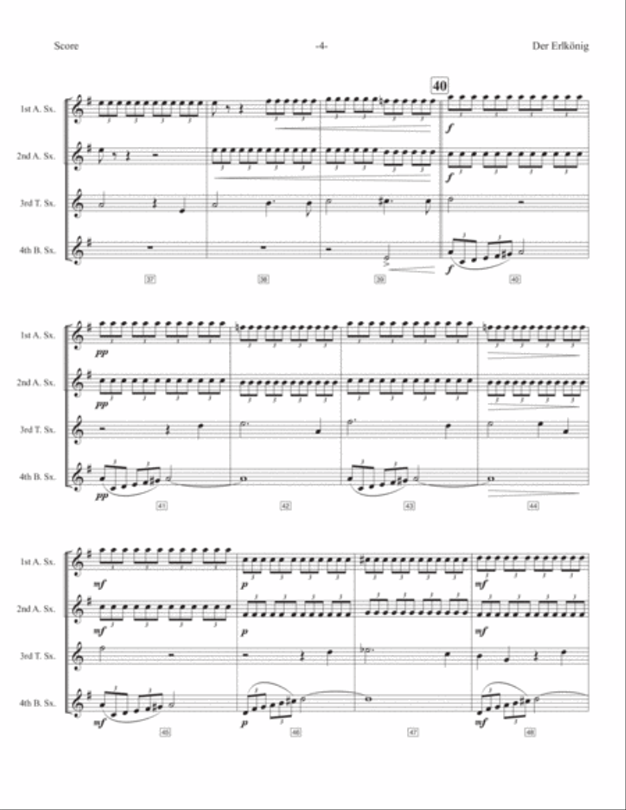 Der Erlkönig Der Erlkönig Woodwind Quartet scores gallery preview page 4