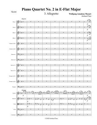Book cover for Piano Quartet No. 2 in E-Flat Major, Movement 3