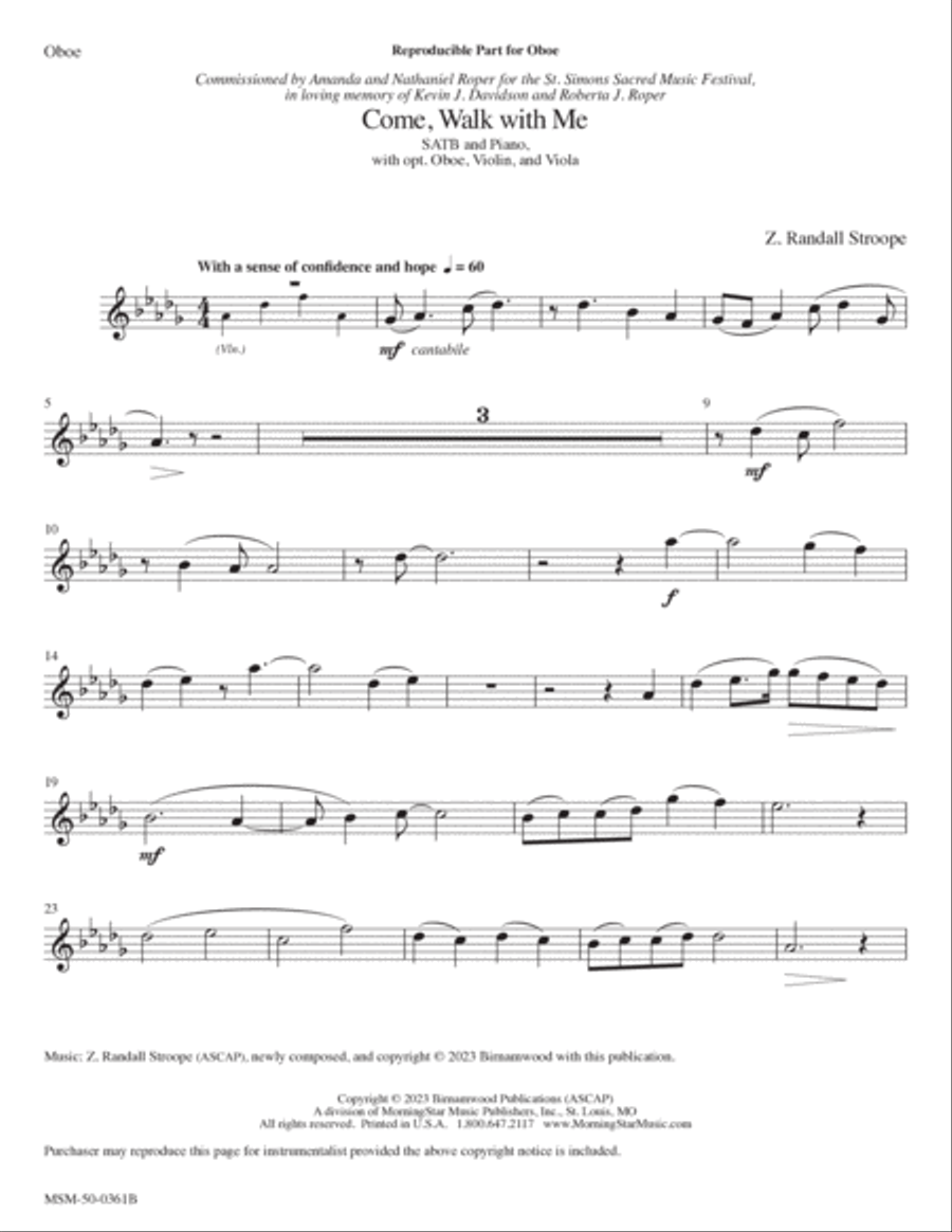 Come, Walk with Me Choir scores gallery preview page 2