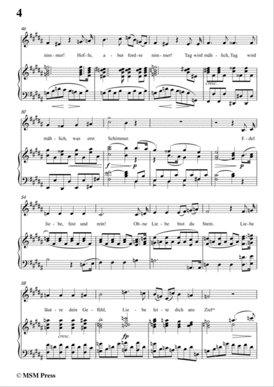Schubert-Glaube,Hoffnung und Liebe,Op.97,in B Major,for Voice&Piano Voice scores gallery preview page 6