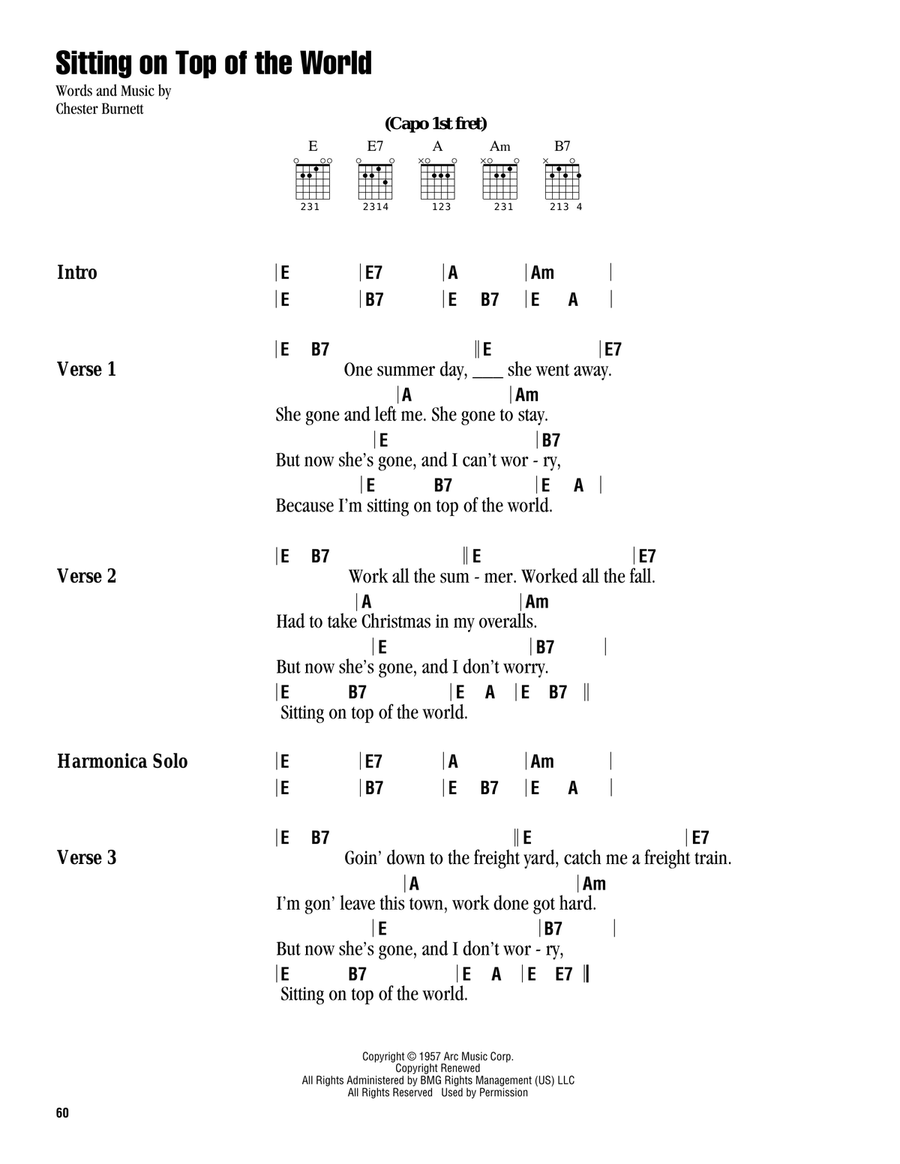 Sitting On Top Of The World Electric Guitar scores gallery preview page 1