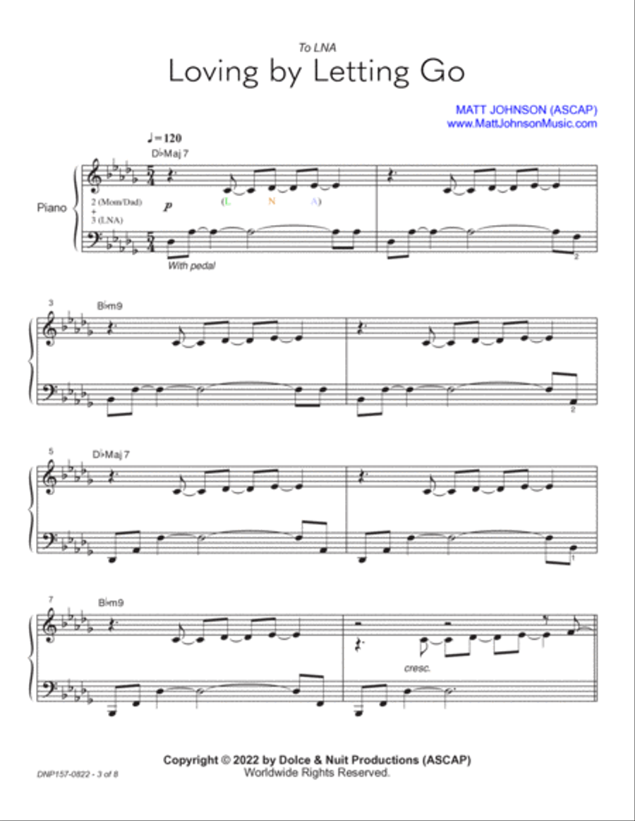 Loving by Letting Go Piano Solo scores gallery preview page 3
