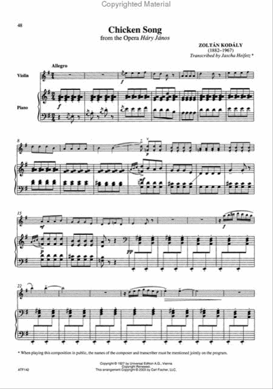 The Heifetz Collection, Volume 3 Violin Solo scores gallery preview page 4