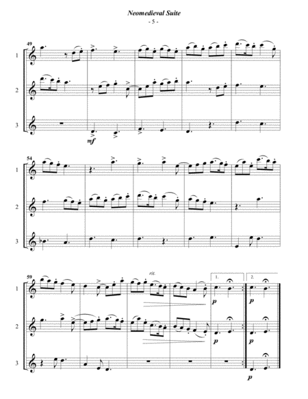 Guthrie: Neomedieval Suite for 3 Concert Flutes image number null