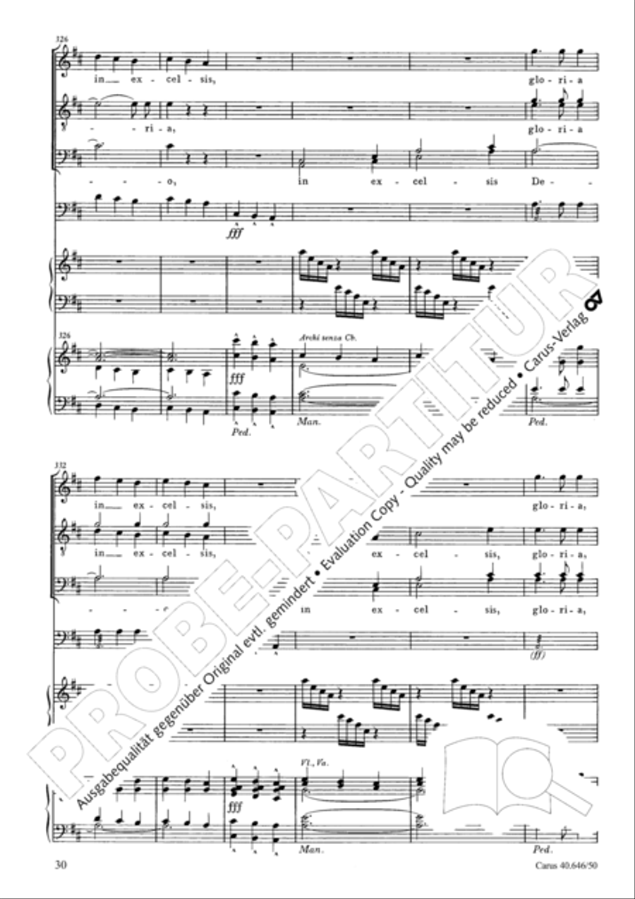 Mass in A major STB scores gallery preview page 32