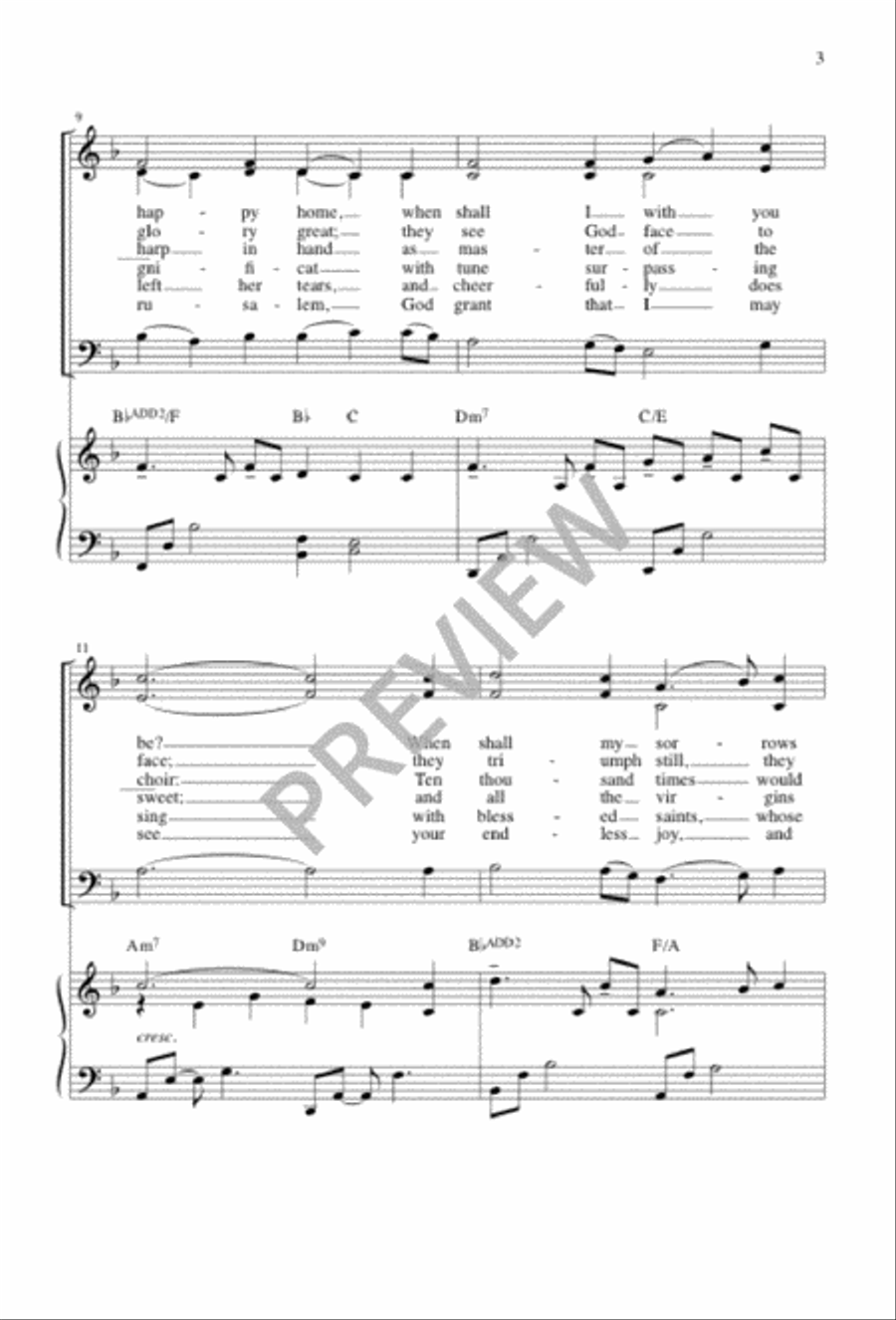 Jerusalem, My Happy Home 3-Part scores gallery preview page 4
