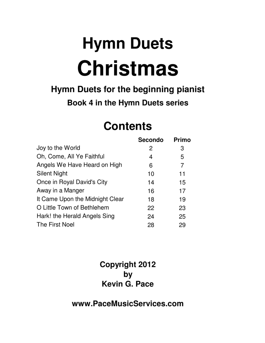 Hymn Duets - Christmas: One piano, four hands Easy Piano scores gallery preview page 3