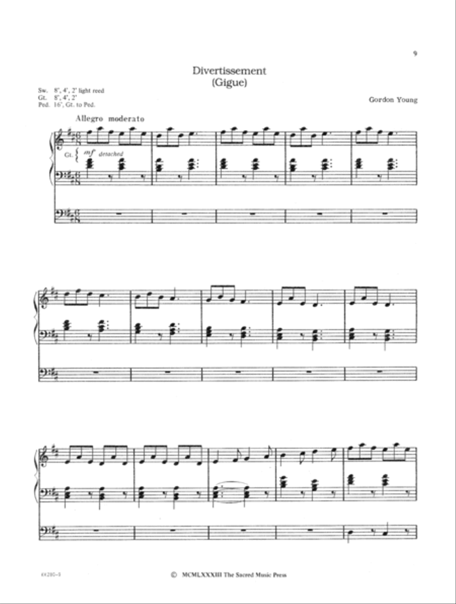 Gordon Young Organ Album Organ Solo scores gallery preview page 3