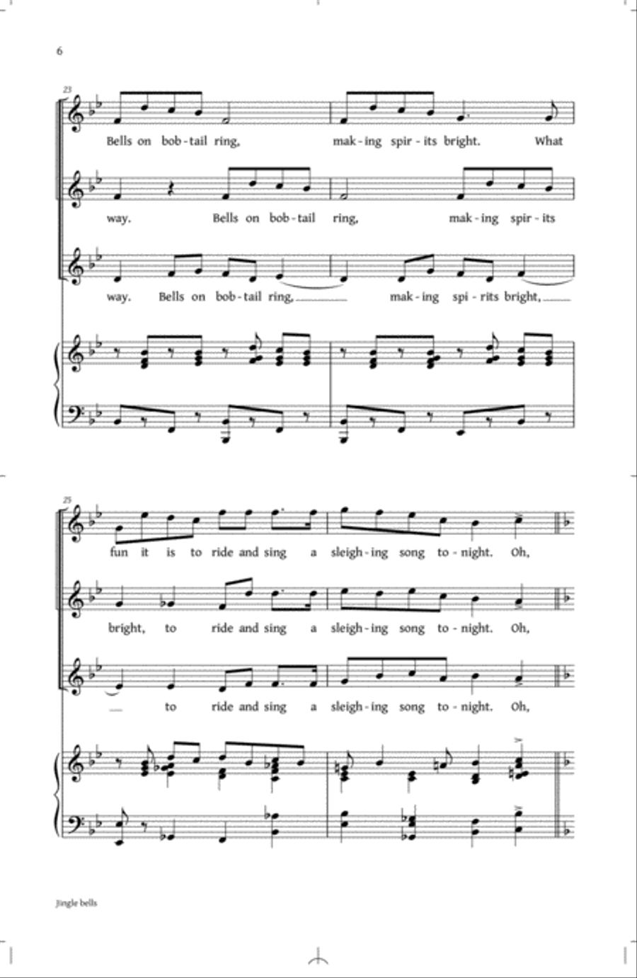 Jingle Bells SSA scores gallery preview page 5