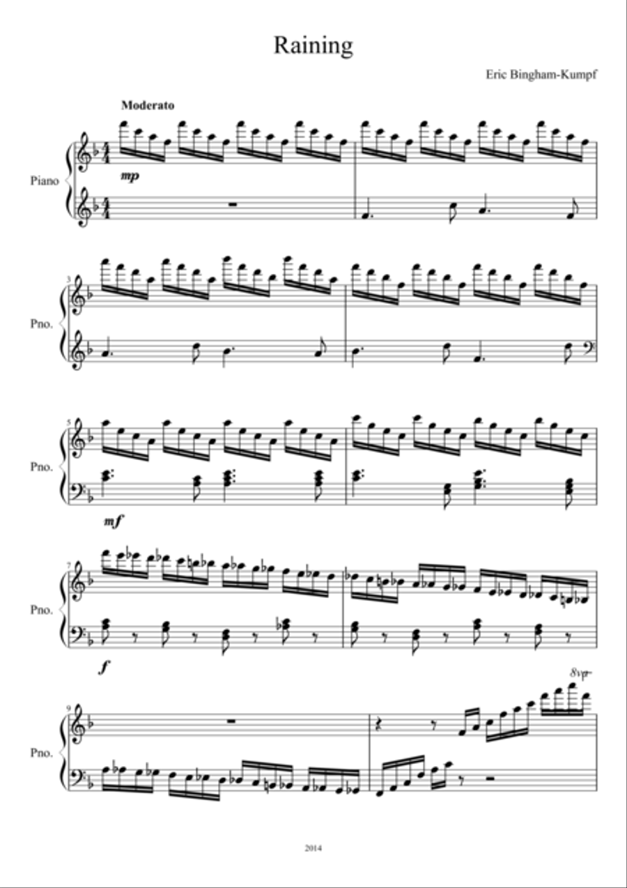 Raining Small Ensemble scores gallery preview page 1