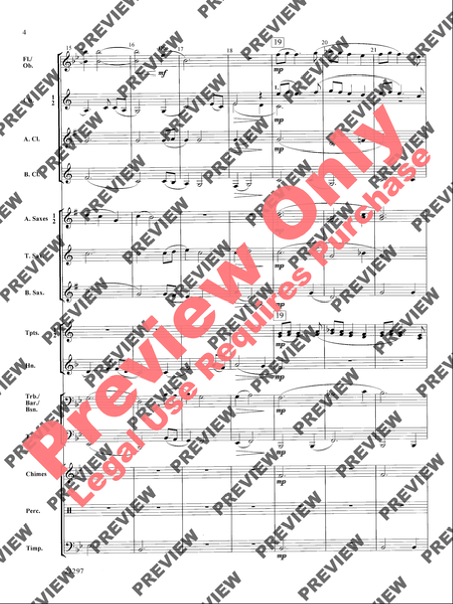 An American Hymntune (Amazing Grace) Concert Band scores gallery preview page 5