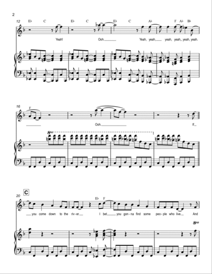 Proud Mary Guitar Tablature scores gallery preview page 2