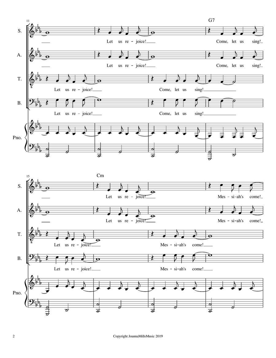 Come, Let Us Sing (Let Us Rejoice) SATB Divisi scores gallery preview page 2