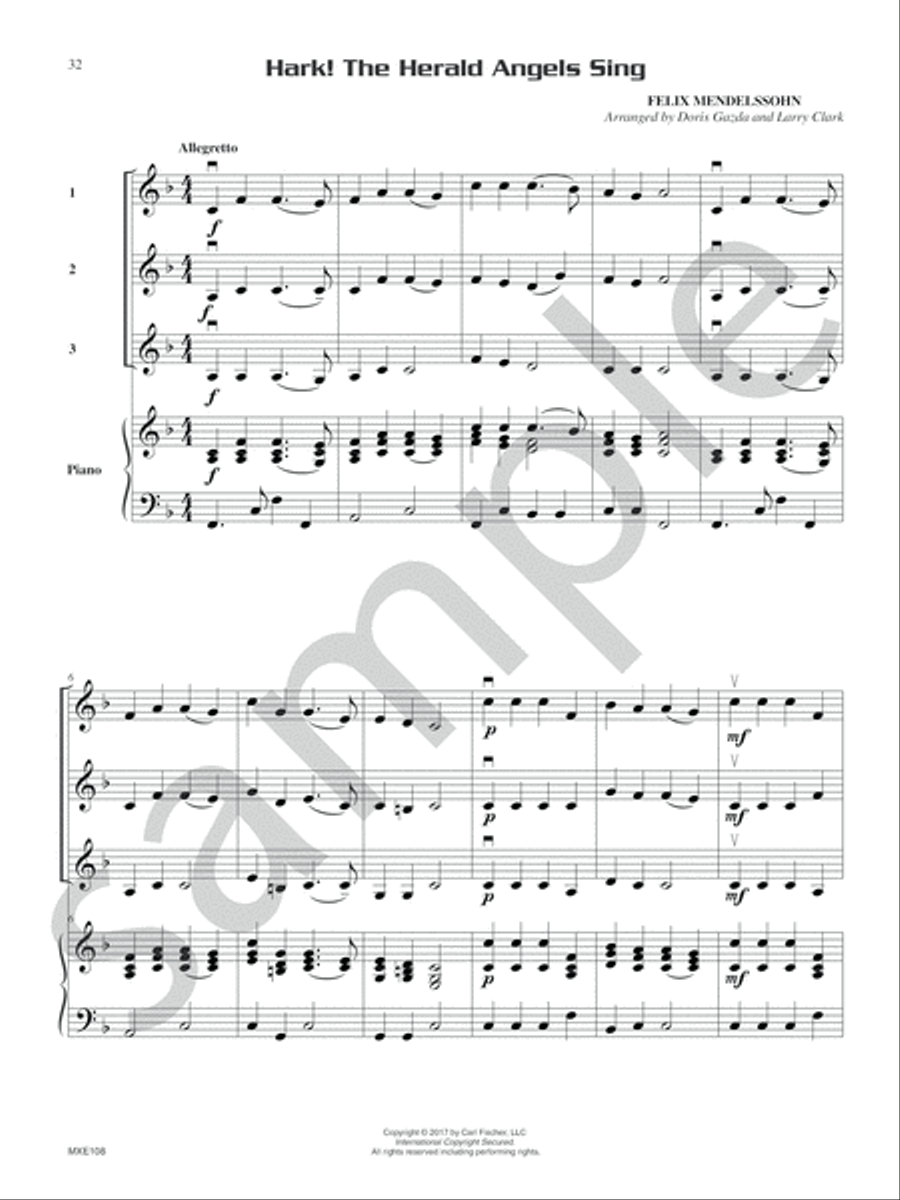 Compatible Trios for Christmas Piano Solo scores gallery preview page 11