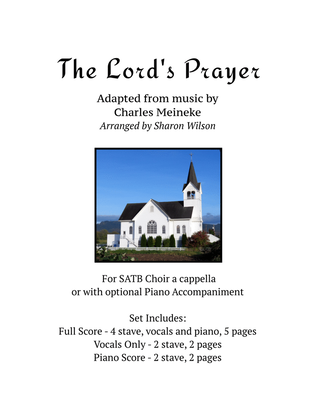 Book cover for The Lord's Prayer (for SATB a cappella choir with optional piano accompaniment)