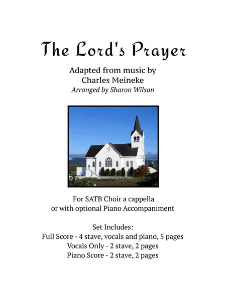The Lord's Prayer (for SATB a cappella choir with optional piano accompaniment) image number null
