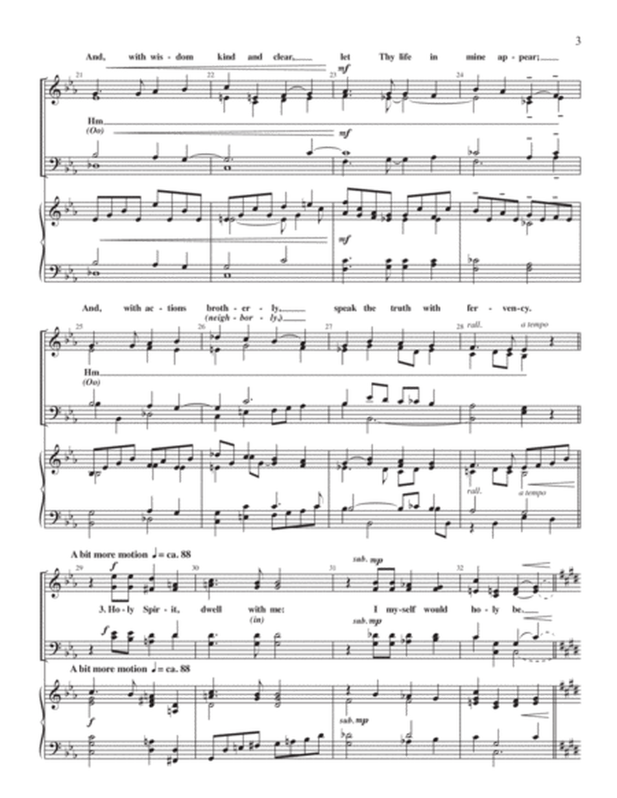 Gracious Spirit, Dwell with Me--SATB/Piano image number null