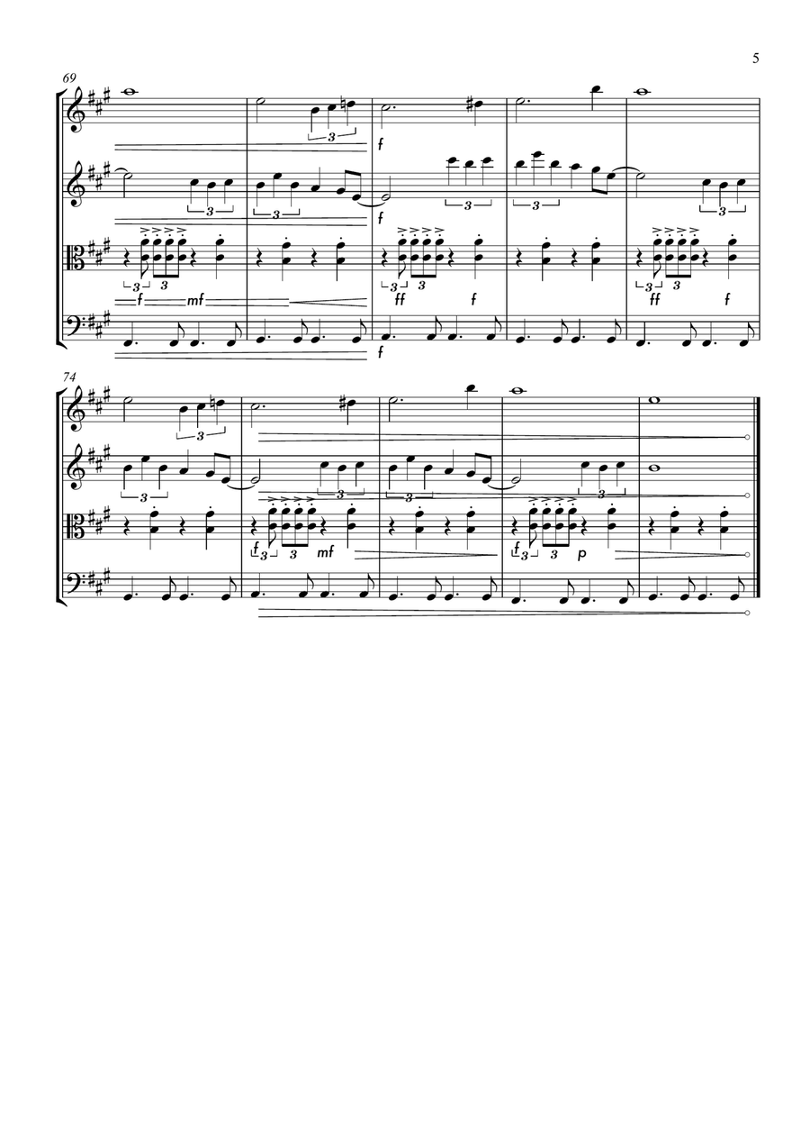 God Only Knows String Quartet scores gallery preview page 5