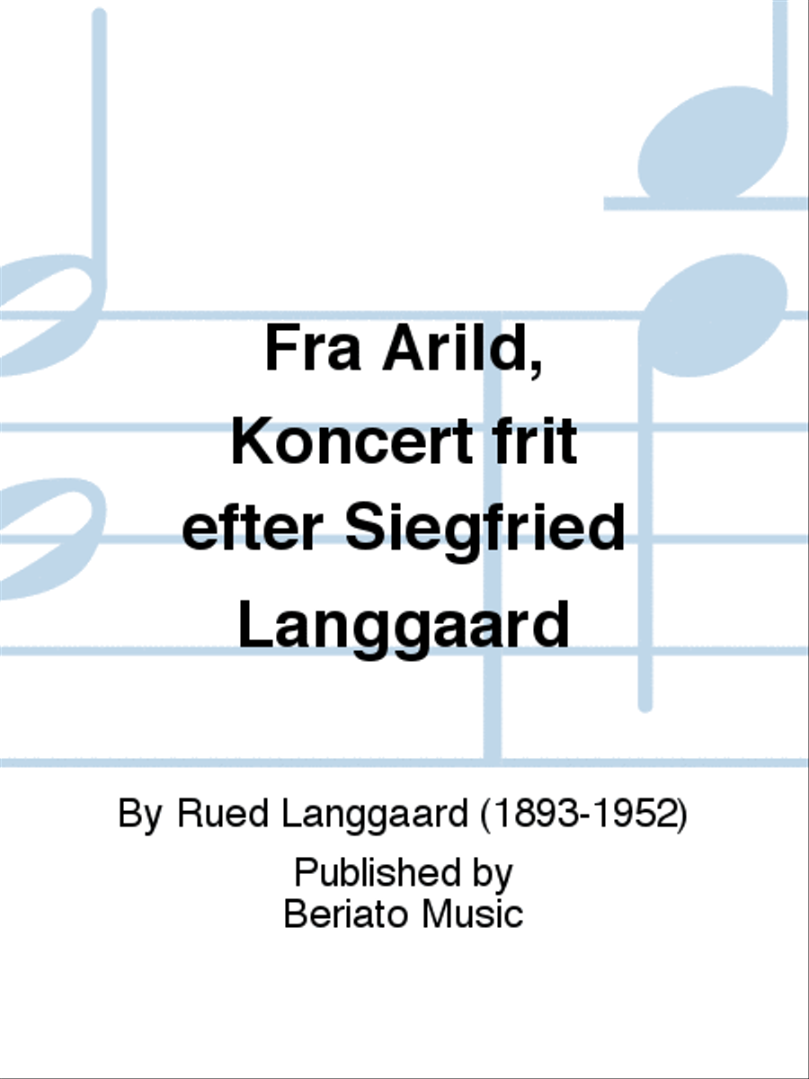 Fra Arild, Koncert frit efter Siegfried Langgaard Orchestra scores gallery preview page 1