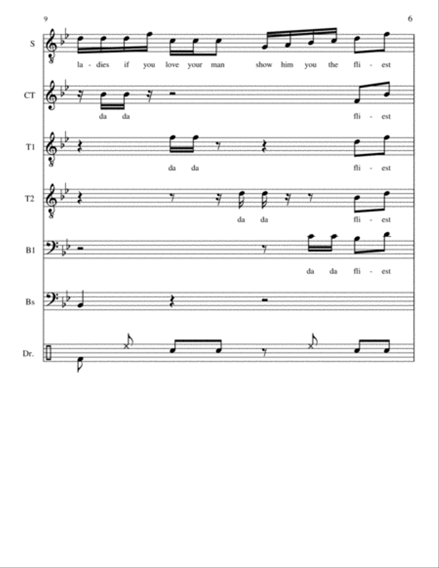 Countdown A Cappella scores gallery preview page 6