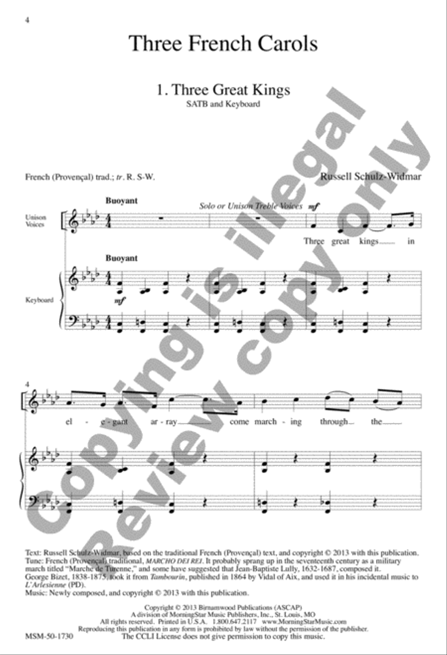 Three French Carols SA scores gallery preview page 2