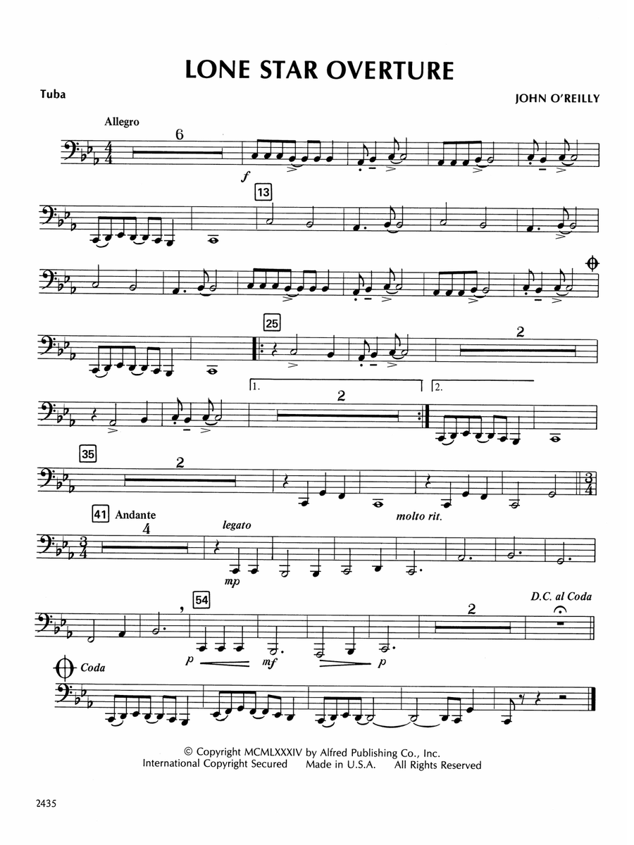Lone Star Overture: Tuba