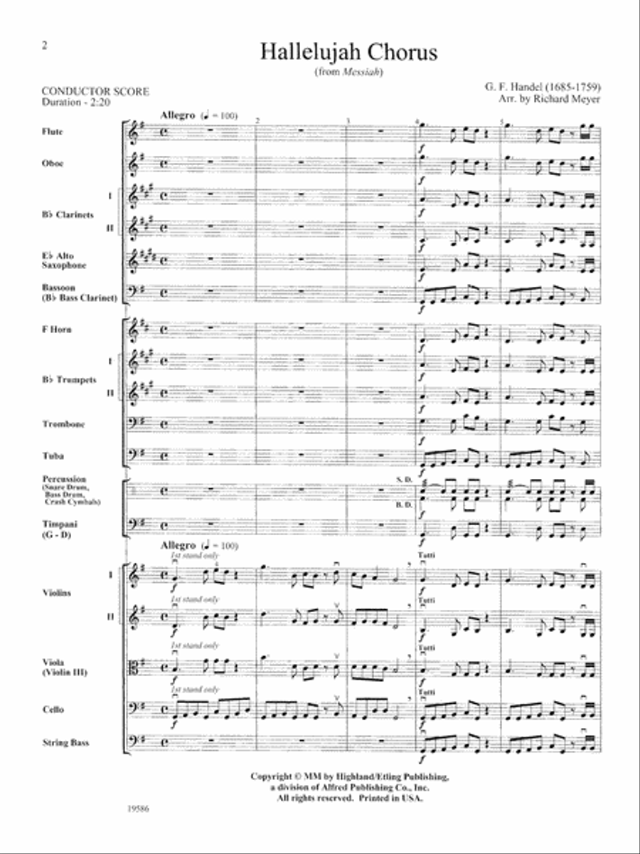 Hallelujah Chorus from Messiah: Score Choir scores gallery preview page 2