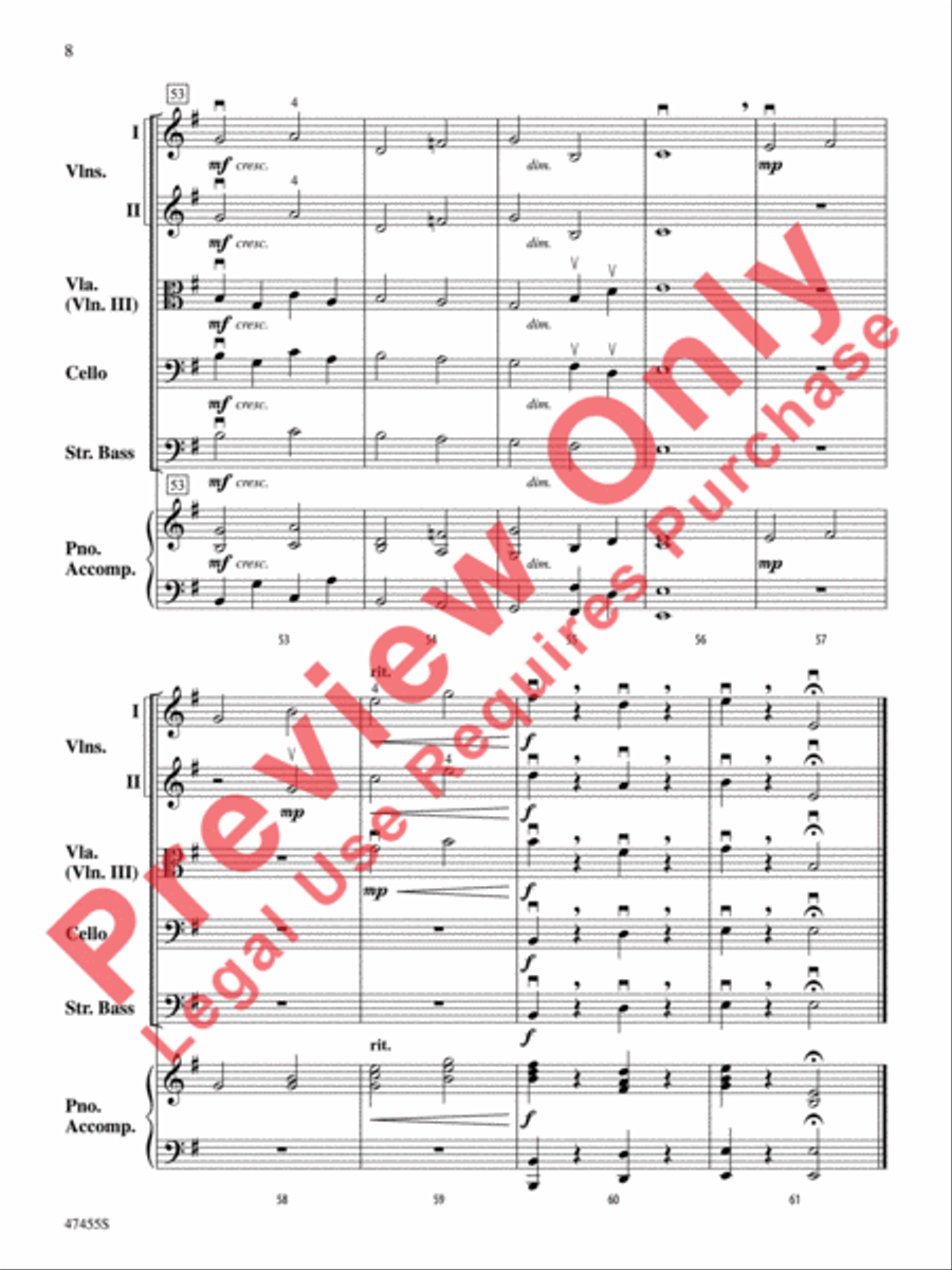 Mahler's Mysterious March String Orchestra scores gallery preview page 9