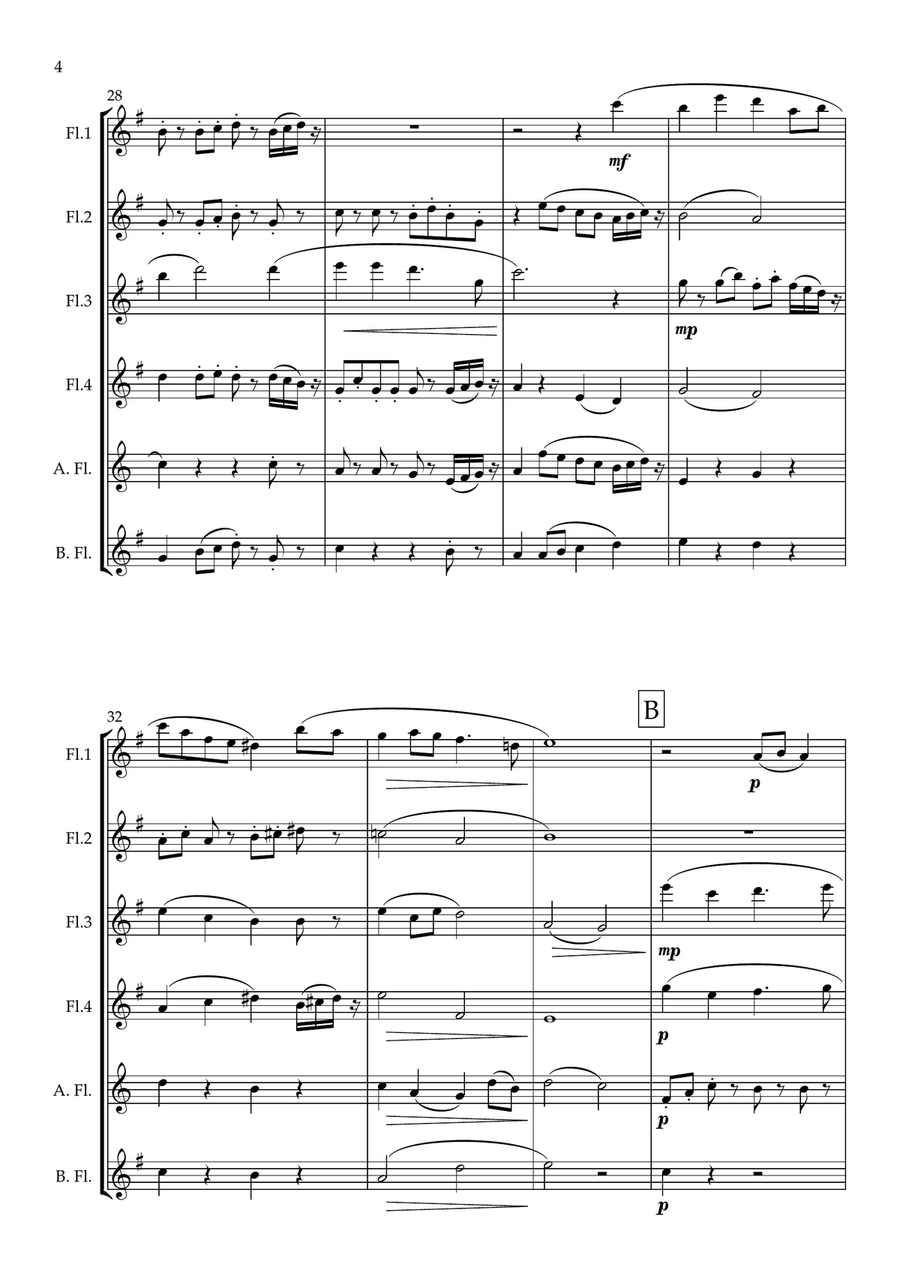 Shakespeare's Garden For Flute Choir Flute Choir scores gallery preview page 5