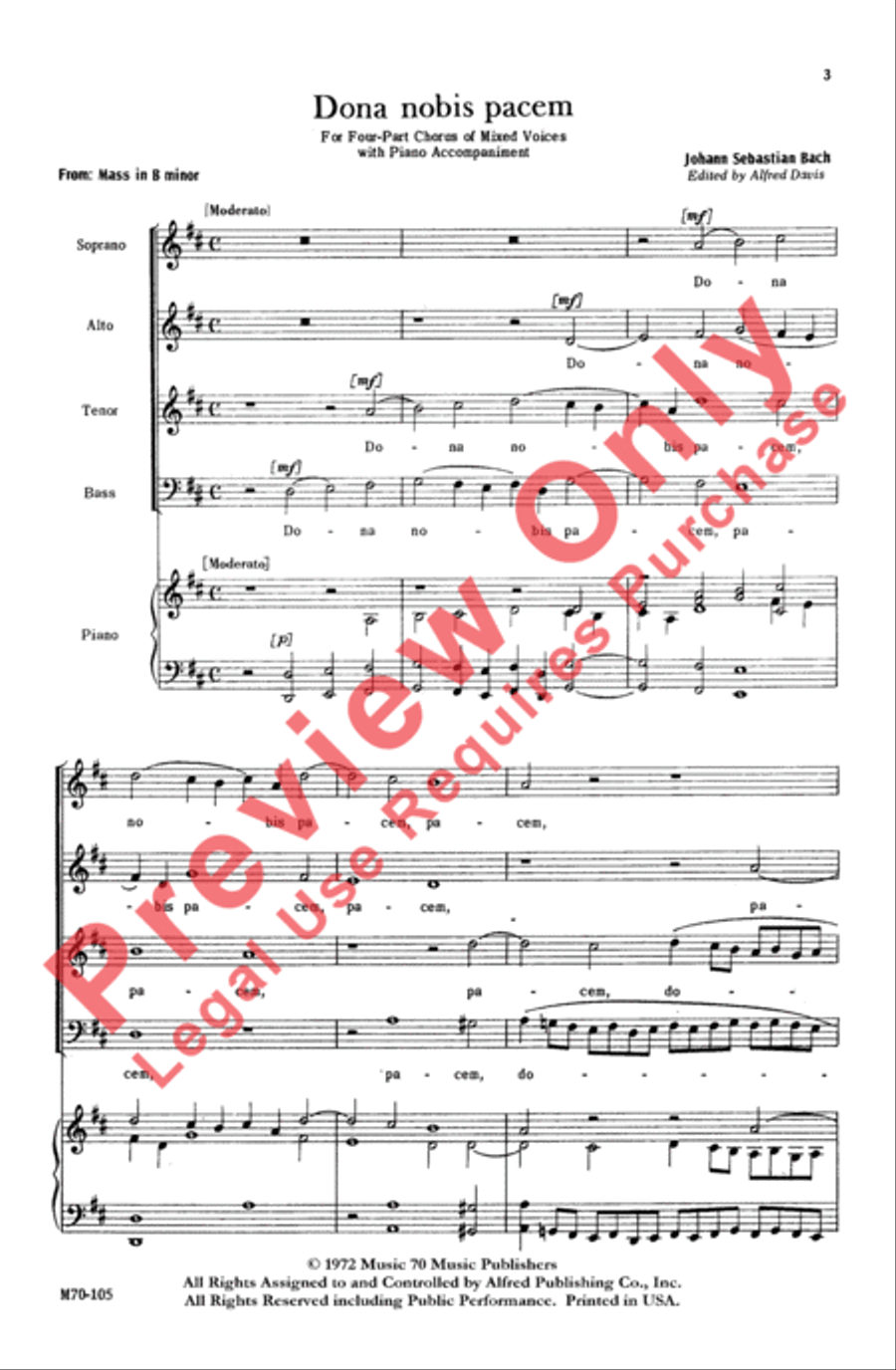 Dona Nobis Pacem 4-Part scores gallery preview page 2