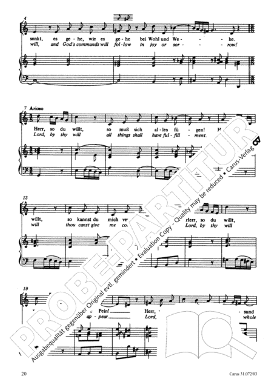 All cantate be by God's commandment (Alles nur nach Gottes Willen) 4-Part scores gallery preview page 21