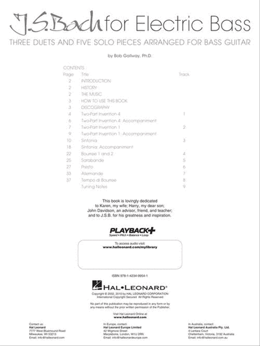 J.S. Bach for Electric Bass Acoustic Guitar scores gallery preview page 3