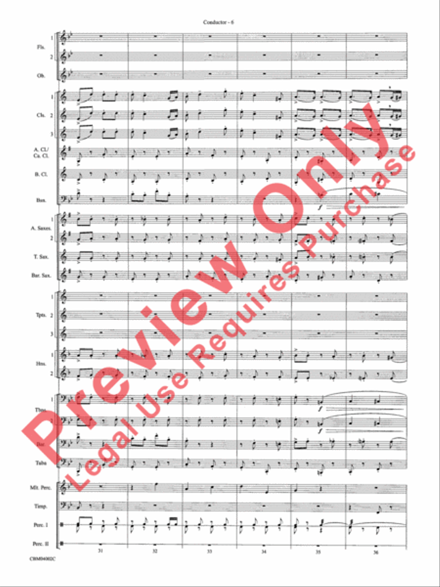 The Dam Busters Concert March Concert Band scores gallery preview page 9