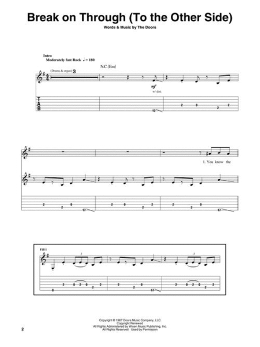 The Doors Electric Guitar scores gallery preview page 4