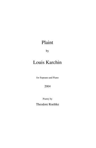 [Karchin] Plaint