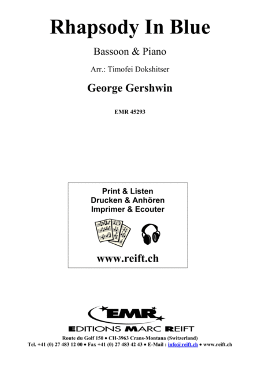 Rhapsody In Blue Rhapsody In Blue Bassoon Solo scores gallery preview page 1