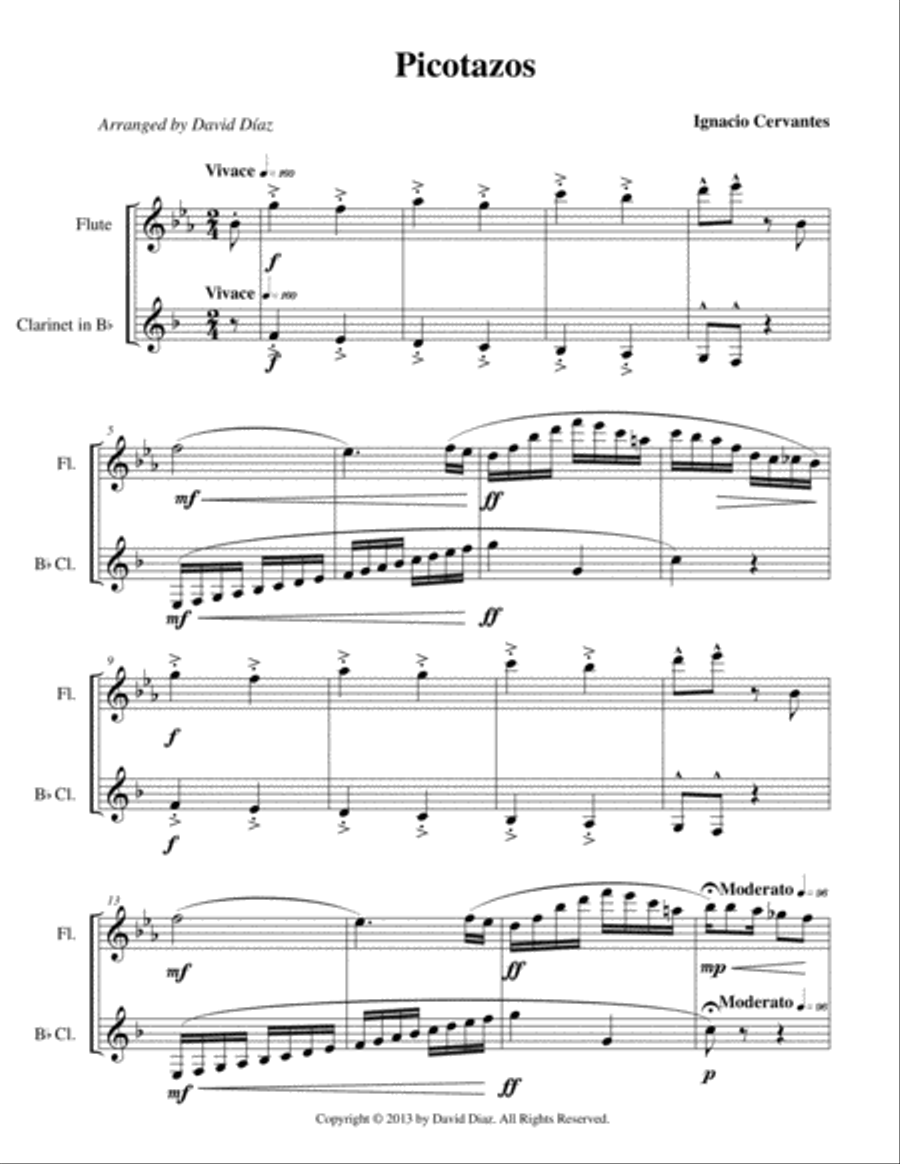 12 Cuban Dances for Flute and Clarinet image number null