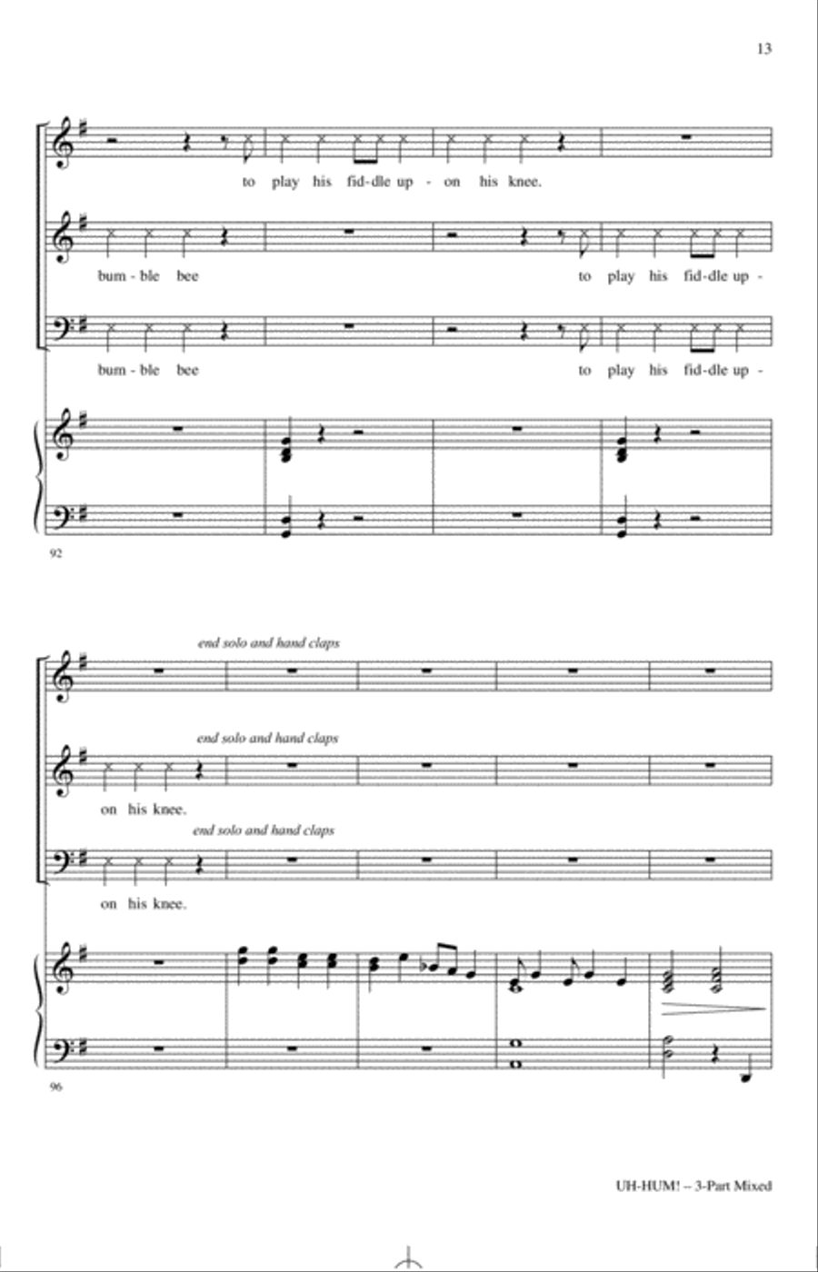 Uh-Hum! (Froggie Went A-Courtin') 3-Part scores gallery preview page 12